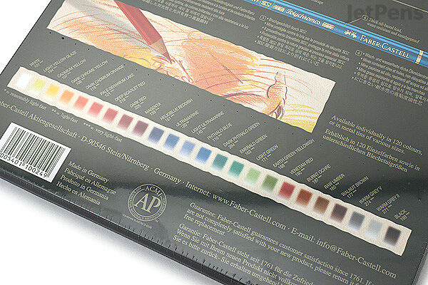 Faber Castell Polychromos Color Pencil Set - 24 Pencils in Metal Tin