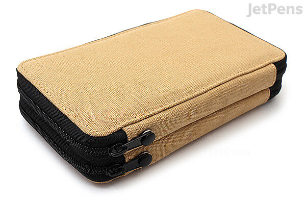 Global Art 120-SLOT Brown Leather Pencil Case