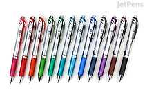 Pentel EnerGel RTX Gel Pen - Conical - 0.7 mm - 12 Color Bundle - JETPENS PENTEL BL77 BUNDLE