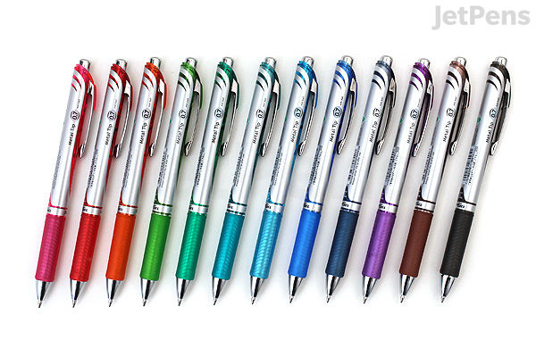 Pentel EnerGel RTX Gel Pen Conical mm 12 Color Bundle