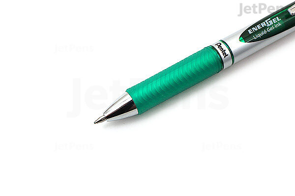 Pentel EnerGel Deluxe RTX Gel Ink Pen, 0.7 Millimeter Metal Tip, Green Ink,  Box of 12 (BL77-D) : : Office Products