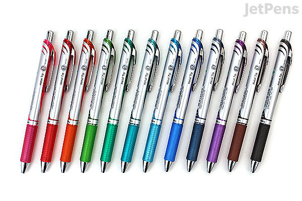 Pentel EnerGel RTX Gel Pen - Conical - 0.7 mm - 12 Color Bundle