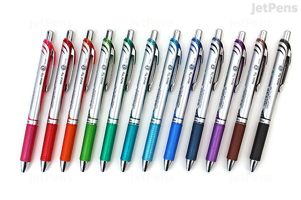  Pentel EnerGel RTX Gel Pen - Conical - 0.7 mm - 12 Color  Bundle