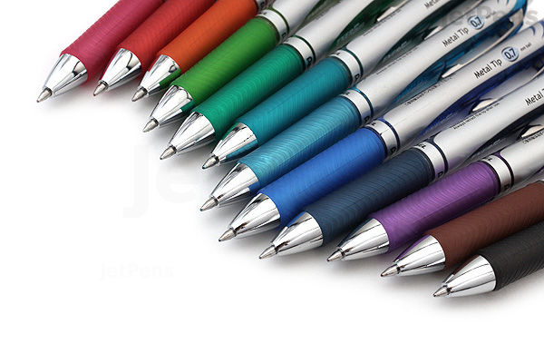 Pentel EnerGel RTX Gel Pen Conical mm 12 Color Bundle