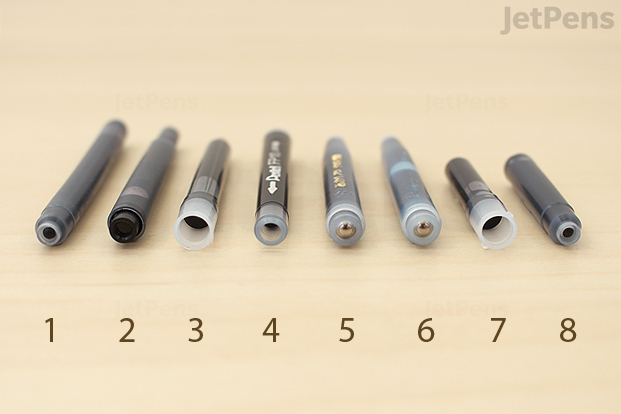 Most cartridges have a cup-like rim on the end with the opening.