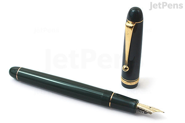 Pilot Custom 74 Fountain Pen Dark Green 14k Broad JetPens