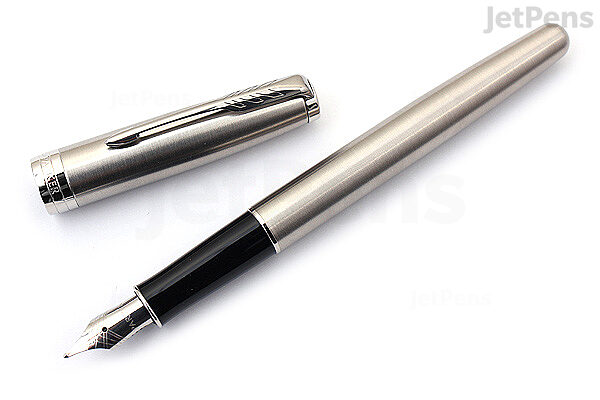 Parker Sonnet Fountain Pen - Stainless Steel - Chrome Trim - Medium Nib