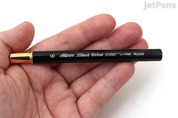 Black Velvet Silver Brush - Travel Compact Collapsible Foldable
