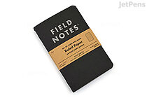 Field Notes Pitch Black Memo Books - 3.5" x 5.5" - 48 Pages - Ruled - Pack of 3 - FIELD NOTES FN-34