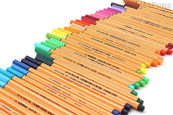 Stabilo Point 88 Fineliner Pen - 0.4 mm - 55 Color Bundle |
