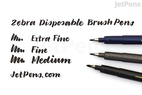 Morse kode nøgle Taiko mave Zebra Disposable Brush Pen - Extra Fine | JetPens