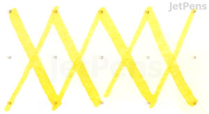 De Atramentis Document Yellow Ink - Water Brush Test - No Smearing
