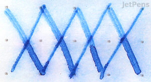 Platinum Mixable Aurora Blue Ink - Water Dip Test - Smearing and Fading