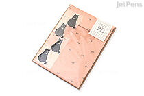 Midori Letter Set with Animal Stickers - Black Cat - MIDORI 86413006