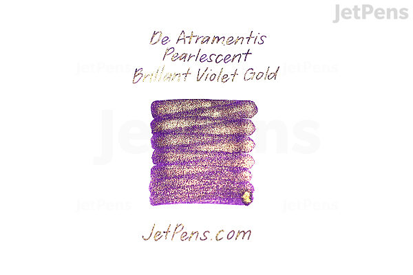 de Atramentis Pearlescent Brillant Violet Gold Ink - 45 ml Bottle