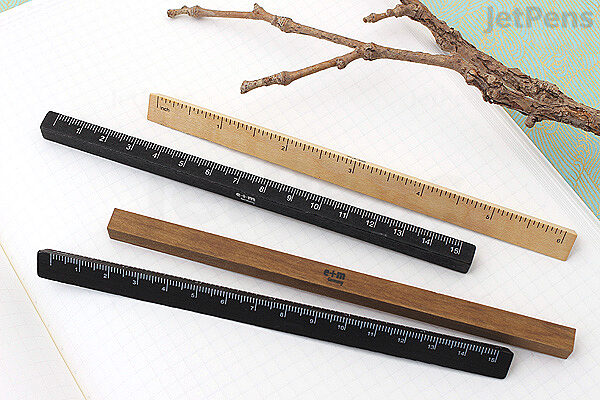 Small Metal Ruler Brass Dual Scale Straight Ruler Dual Scale