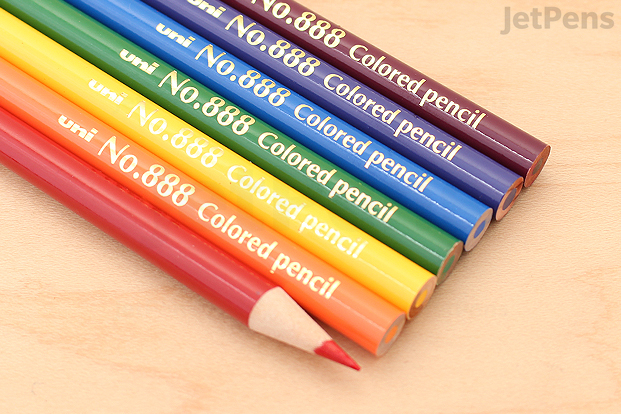 Uni No.888 Color Pencils come in a variety of natural hues.