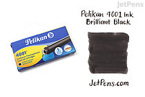 Pelikan 4001 Brilliant Black Ink - Long - 5 Cartridges - PELIKAN 310615