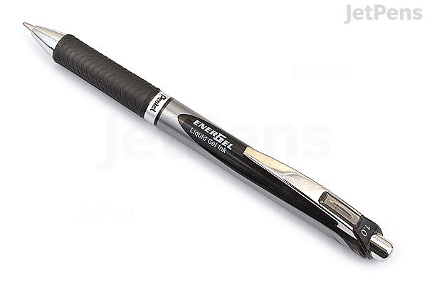 Pentel EnerGel RTX Retractable Gel Pen, Bold 1mm, Black Ink, Black/Gray Barrel
