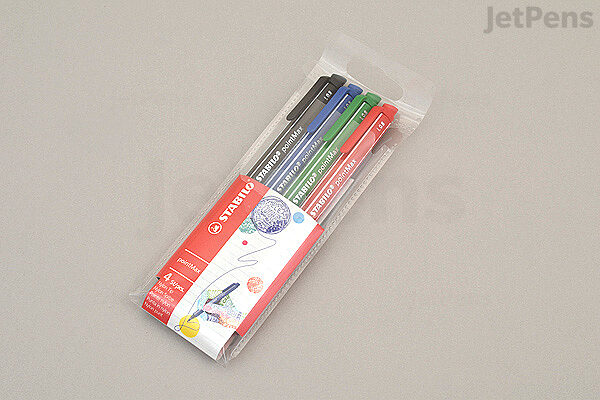 Stabilo PointMax Fineliner Pen - 0.8 mm - 4 Color Set - Basic - Wallet