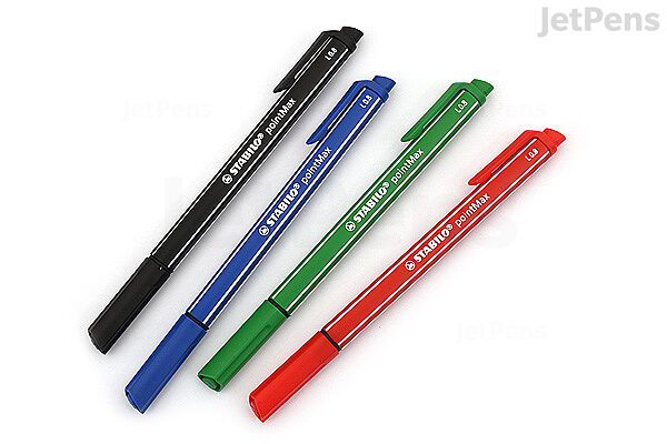 Nylon Tip Writing Pen - STABILO pointMax - Carmine : Office Products 
