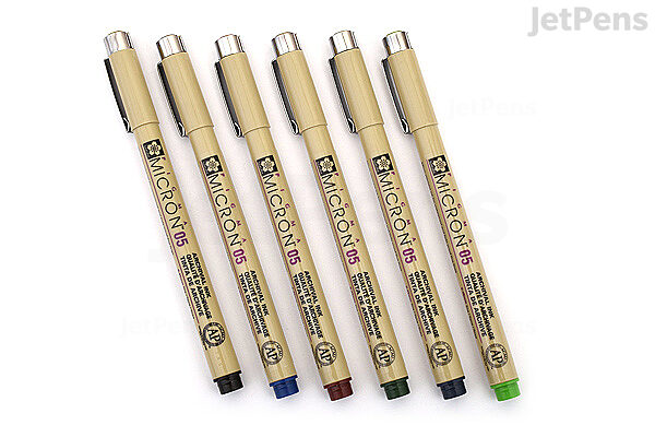 Sakura Pigma Micron 005 Pen 0.45mm 6 Set Assorted Colors