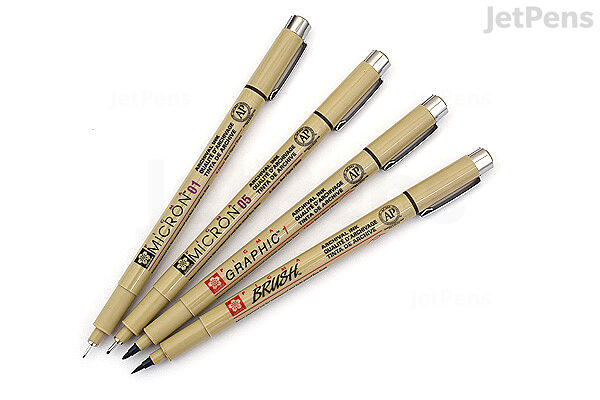 Sakura Pigma Color Technologies Permanent Pens, Sepia - 4 pack