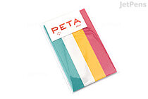 PCM Takeo Peta Clear Sticky Notes - Aqua / White / Lemon / Berry Pink - PCM TAKEO 1736877