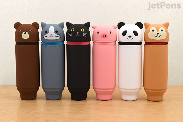 Lihit Lab Smart Fit Punilabo Stand Pen Case Black Cat Lihit Lab Smart Fit Punilabo Stand Pen Case Black Cat