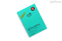 Lihit Lab Aqua Drops Twist Ring Notebook - A5 - Lined - Blue Green - LIHIT LAB N-1658-28