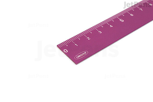  Kyoei Orions Reversible Color Ruler - 15 cm - Violet / Cherry  Pink
