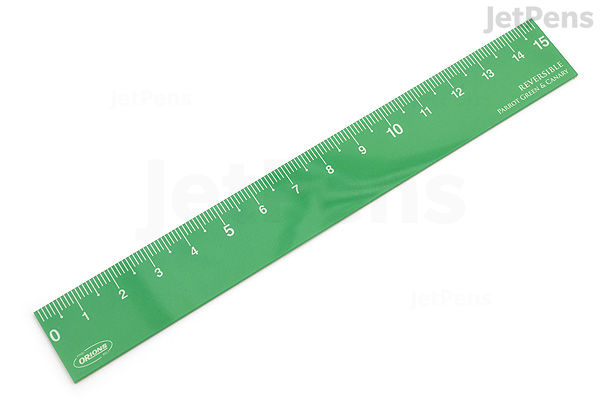 Parrot Ruler Kyoei Orions Reversible Color Ruler - 15 cm - Parrot Green / Canary ...