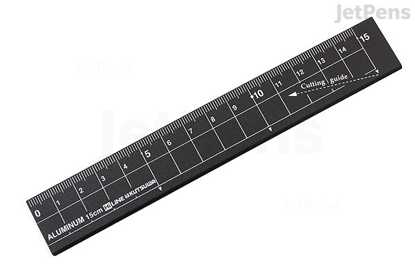 Kutsuwa HiLiNE Aluminum Ruler - 15 cm - Black | JetPens