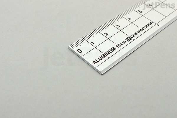 Kutsuwa HiLiNE Aluminum Ruler - 15 cm - Silver | JetPens
