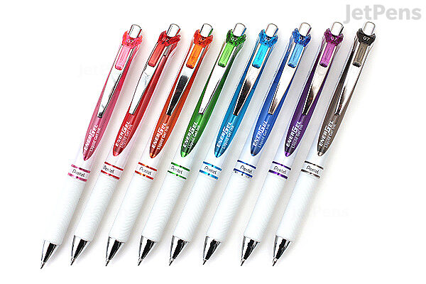  Pentel EnerGel Pearl Gel Pen - Conical - 0.7 mm - 8 Color  Bundle