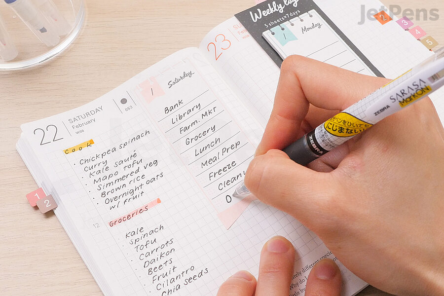 Create a schedule template that you can use from week to week.