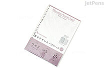 Maruman Loose Leaf Paper Wide (Folded) - B5 to B4 - Easy to Write - 5 mm Graph - 26 Holes - 15 Sheets - MARUMAN L1297