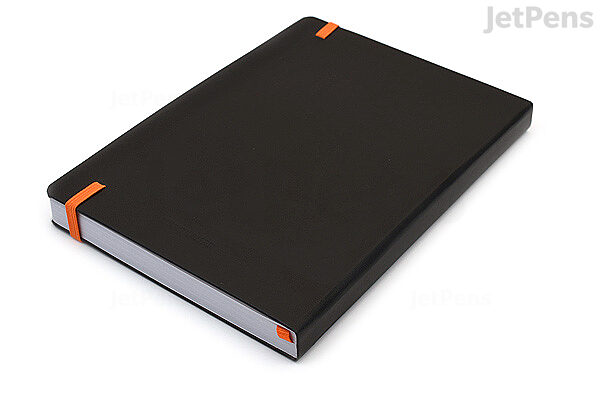 Notebook Medium (A5) Whitelines Link, Hardcover, 249 numered pages, black,  dotted
