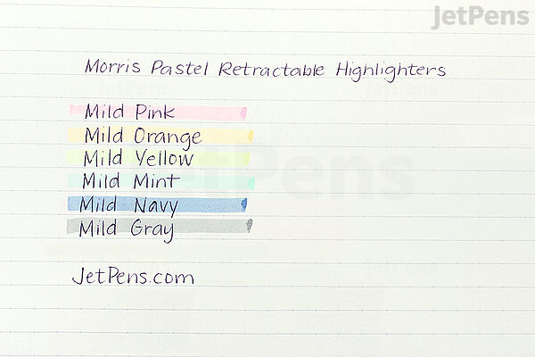 Morris Justclick Pastel Retractable Highlighter - Mild Navy
