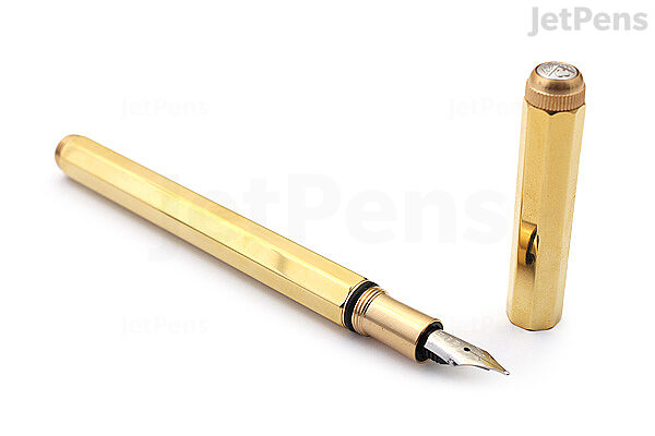 Brass Metal Mini Pocket Portable Fountain Pen : : Office