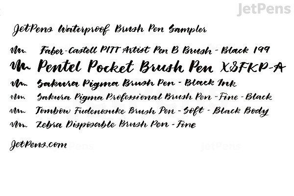 JetPens Waterproof Brush Pen Sampler