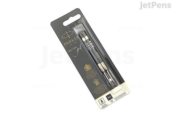 Parker Gel Pen Refill - Medium Point - Black - Pack of 2