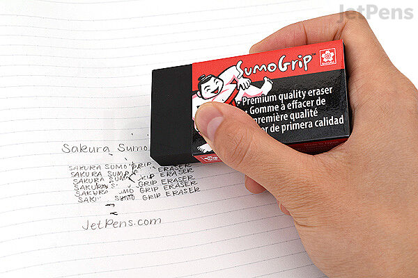  Sakura SumoGrip Block Eraser - Microporous Erasers for School,  Drawing, and Writing - Black Color - Small Size B80-3 Pack : Office Products