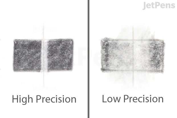 Differently-shaped erasers can be more or less precise.