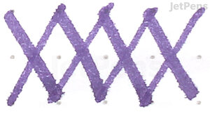 Noodler's Polar Purple Ink - Water Brush Test - No Smearing