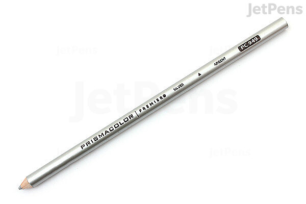 Prismacolor® Verithin Smear-Proof Colored Pencils, 2 mm, Metallic Silver  Lead, Metallic Silver Barrel, Dozen