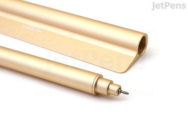 Gold Ruler Pen Meister by Point Pen in Ruler - Gold | JetPens