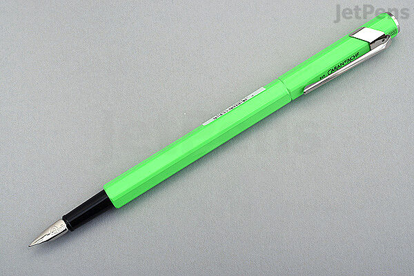 Caran d'Ache 849 Fountain Pen - Yellow Green Fluorescent - Fine Nib