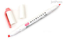 Zebra Mildliner Double-Sided Highlighter - Fine / Bold - Mild Coral Pink - ZEBRA WKT7-MCOP