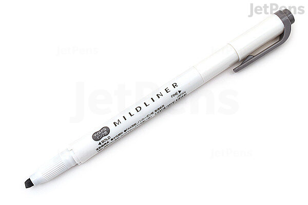 JetPens.com - Zebra Mildliner Double-Sided Highlighter - Fine / Bold - Mild  Gray